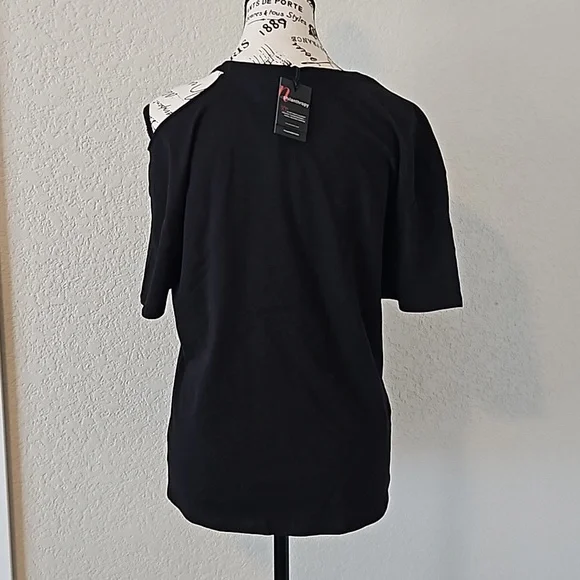 N:philanthropy! Cold shoulder cut out short sleeve t-shirt - Picture 4 of 6